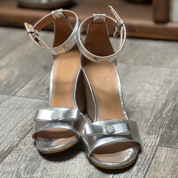 Marc by Marc Jacobs | metallic wedge sandals heels - Picture 2 of 7